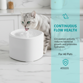 Ultra Quiet Anti-Dry Burn Pet Water Fountain, 3L Circulating Water Dispenser, USB Rechargeable Motion Sensor Pet Water Bowl For Cats And Dogs