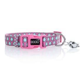 Neoprene Dog Collar Luna (Color: Pink/Blue, size: medium)